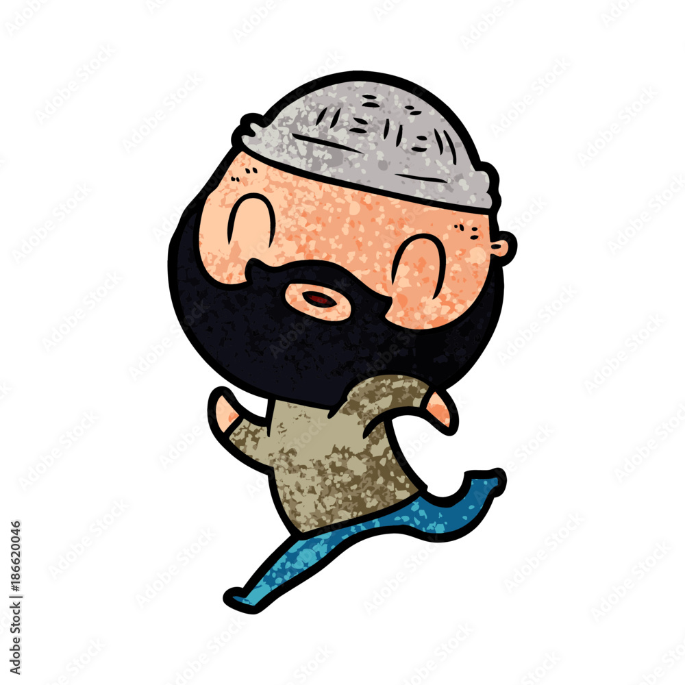 cartoon bearded man cartoon bearded man