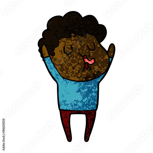 cartoon man singing