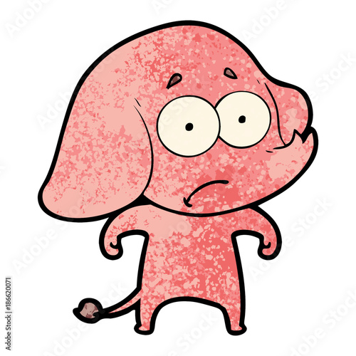 cartoon unsure elephant