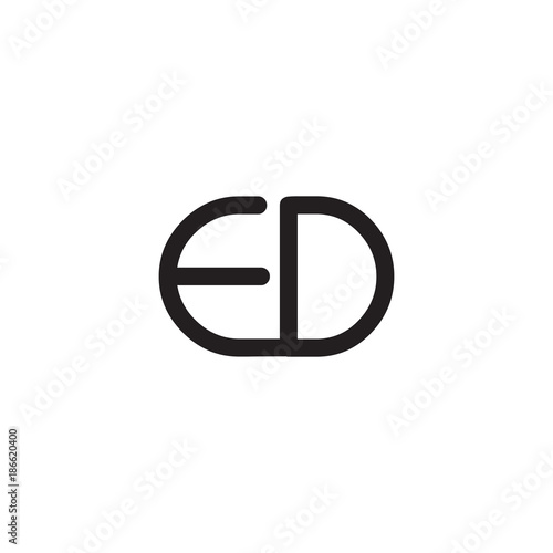 initial letter rounded logo modern