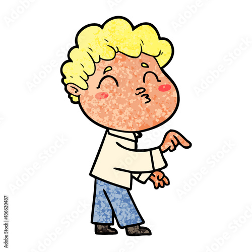 cartoon man pouting