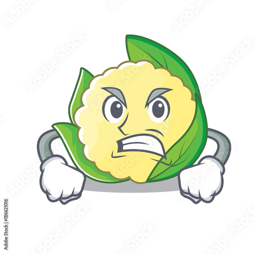 Canvas Print Angry cauliflower character cartoon style