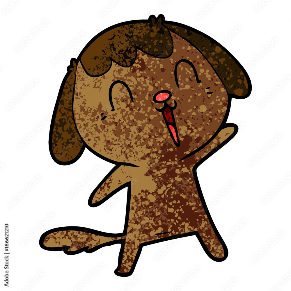 Obraz premium cute cartoon dog crying