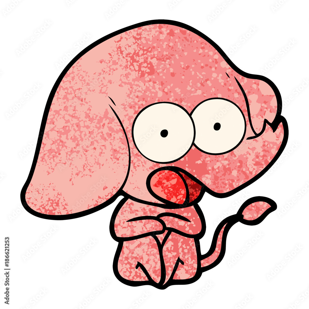 Obraz premium cute cartoon elephant