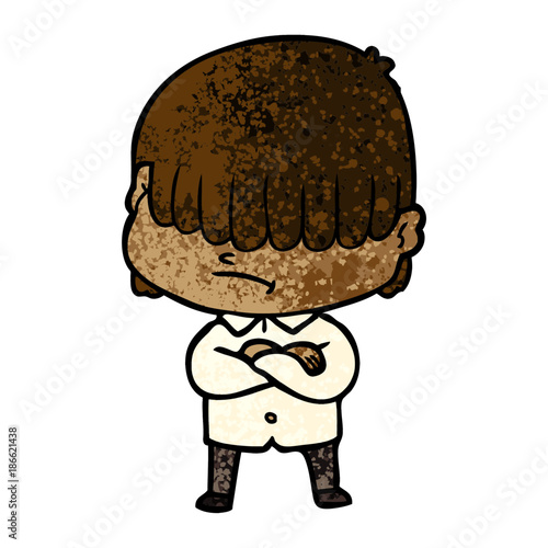 cartoon boy with untidy hair