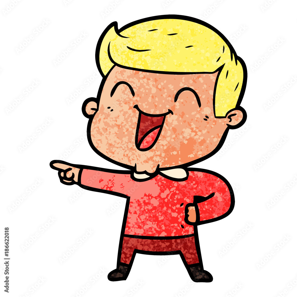 cartoon man laughing