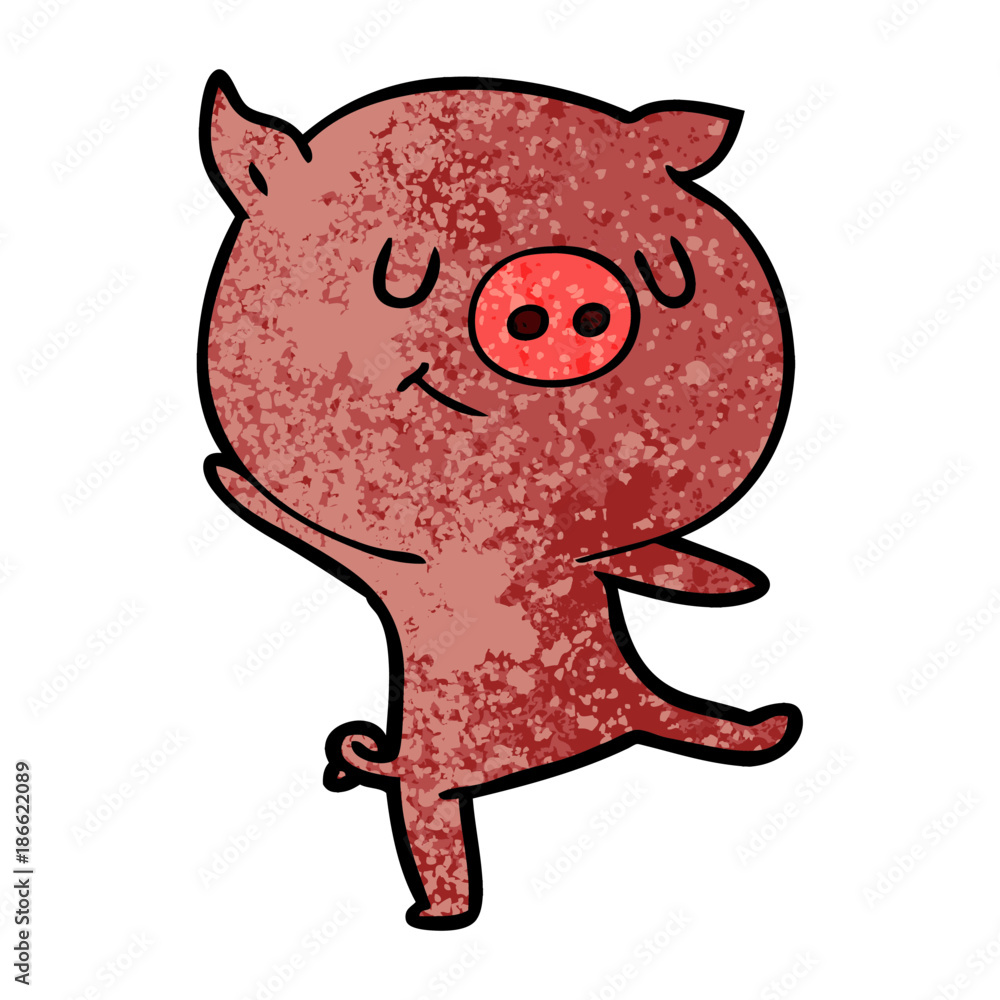 happy cartoon pig happy cartoon pig