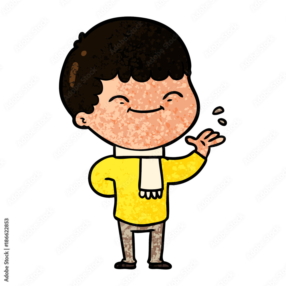 cartoon happy boy