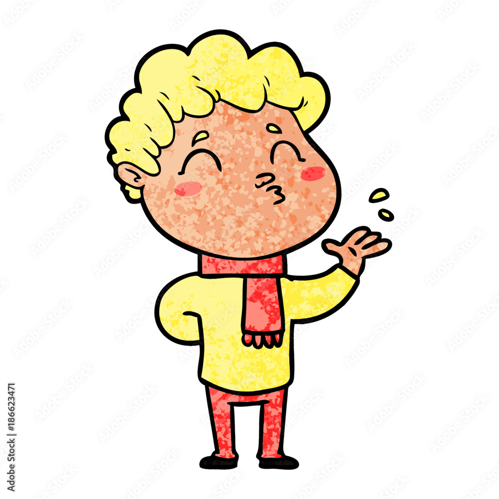 cartoon man pouting cartoon man pouting