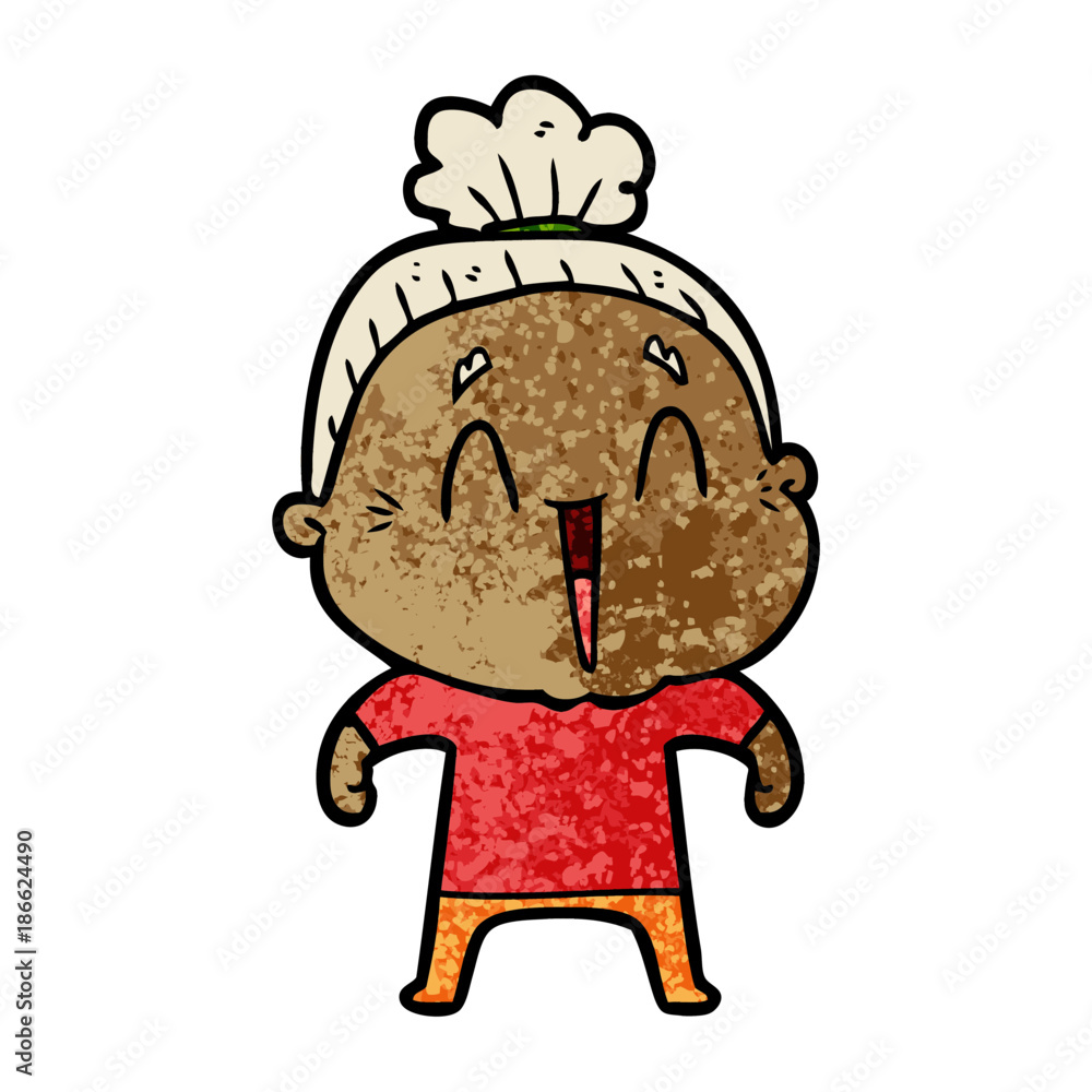 cartoon happy old lady cartoon happy old lady
