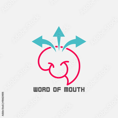 word of mouth vector logo illustration