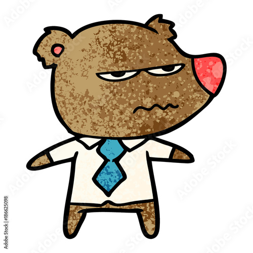 cartoon angry boss bear