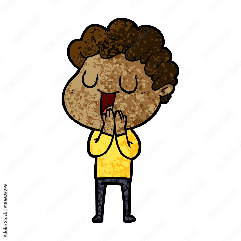 Obraz premium laughing cartoon man