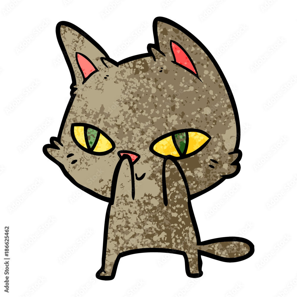 cartoon cat staring cartoon cat staring