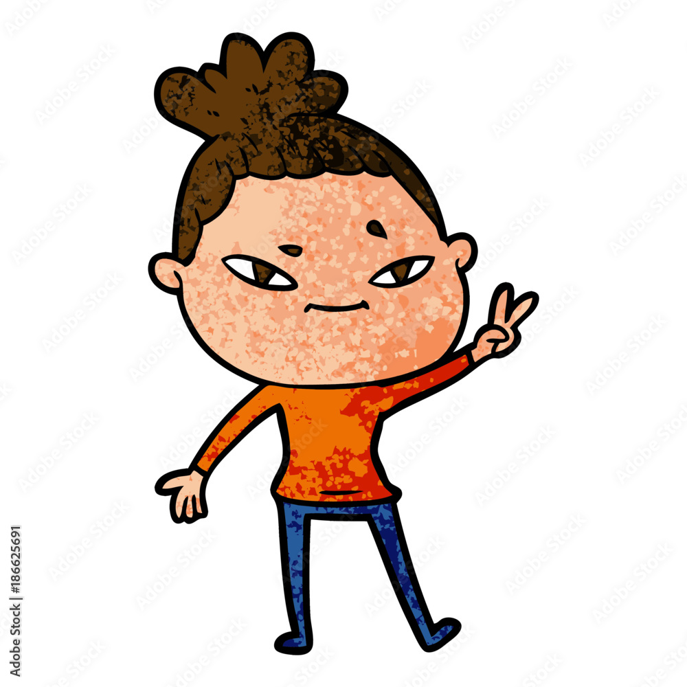 Fototapeta premium cartoon woman