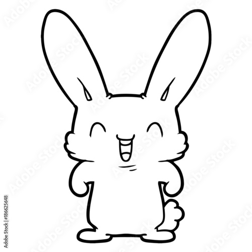 cartoon rabbit laughing