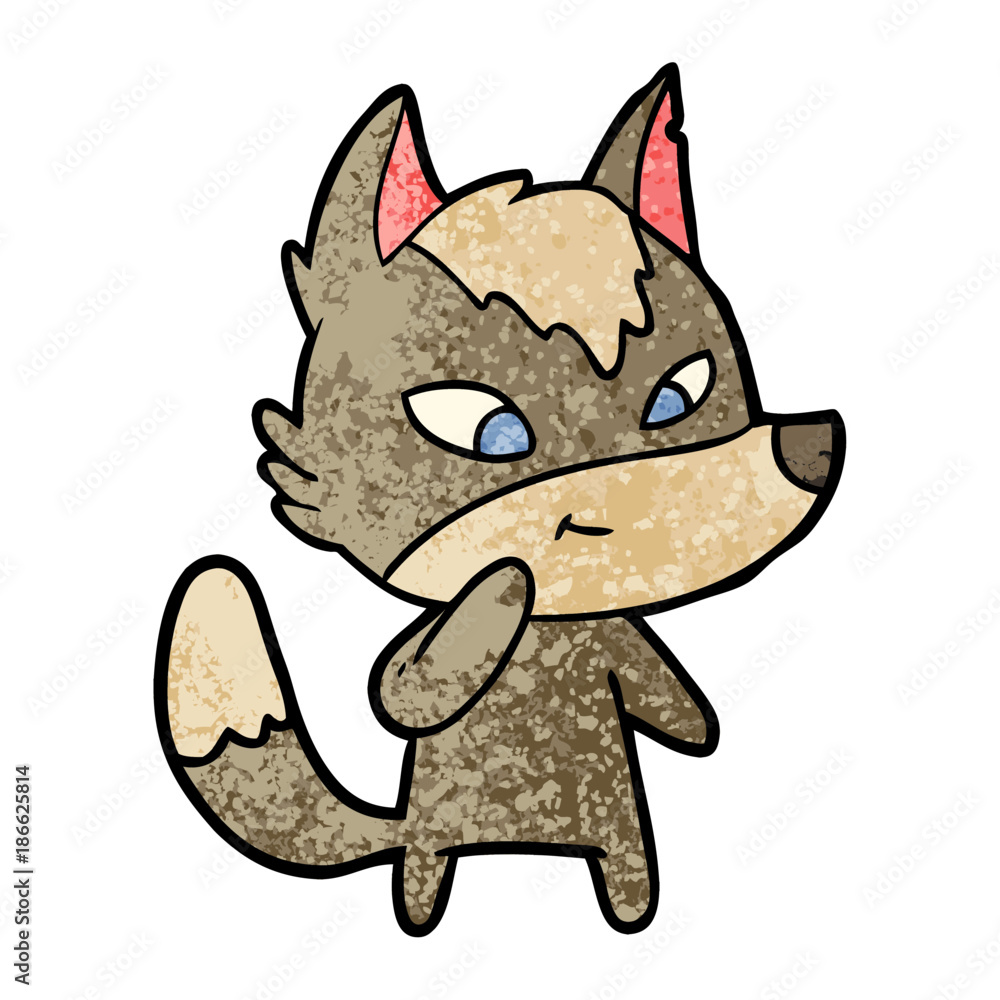 friendly cartoon wolf friendly cartoon wolf