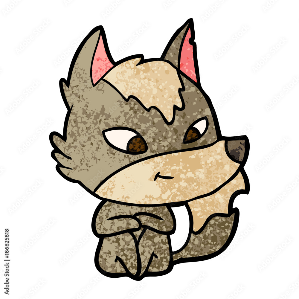 friendly cartoon wolf friendly cartoon wolf