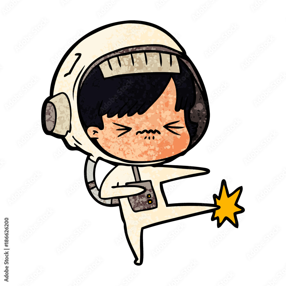 cartoon astronaut woman cartoon astronaut woman