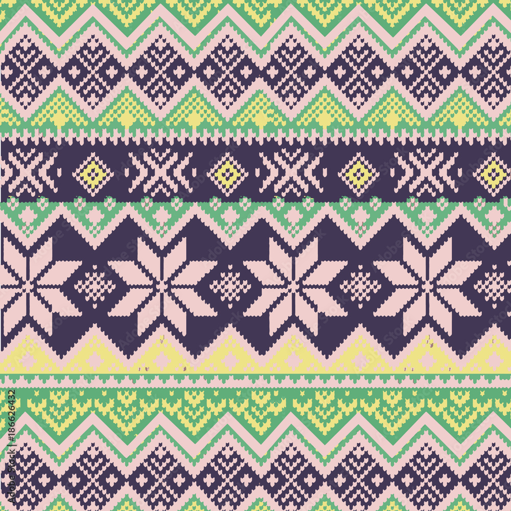 Geometric ornament for ceramics, wallpaper, textile, web, cards. Ethnic pattern. Border ornament. Native american design, Navajo. Mexican motif, Aztec ornament