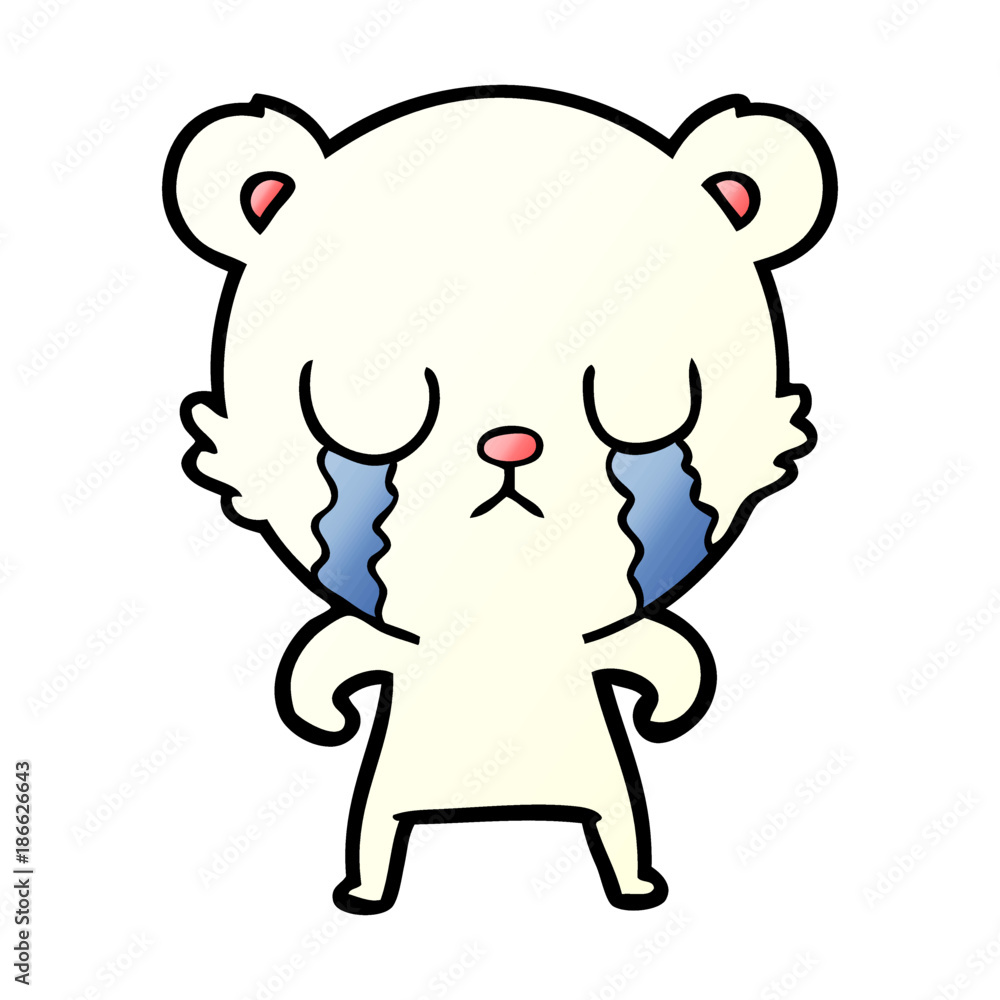 sad little polar bear cartoon sad little polar bear cartoon