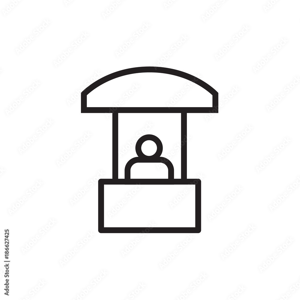 Sales booth icon Vector illustration, EPS10 . Sales booth icon Vector illustration, EPS10 .