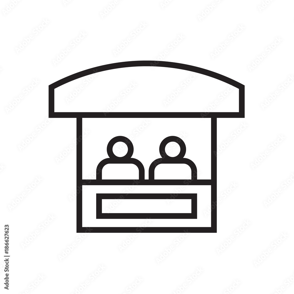 Sales booth icon Vector illustration, EPS10 . Sales booth icon Vector illustration, EPS10 .