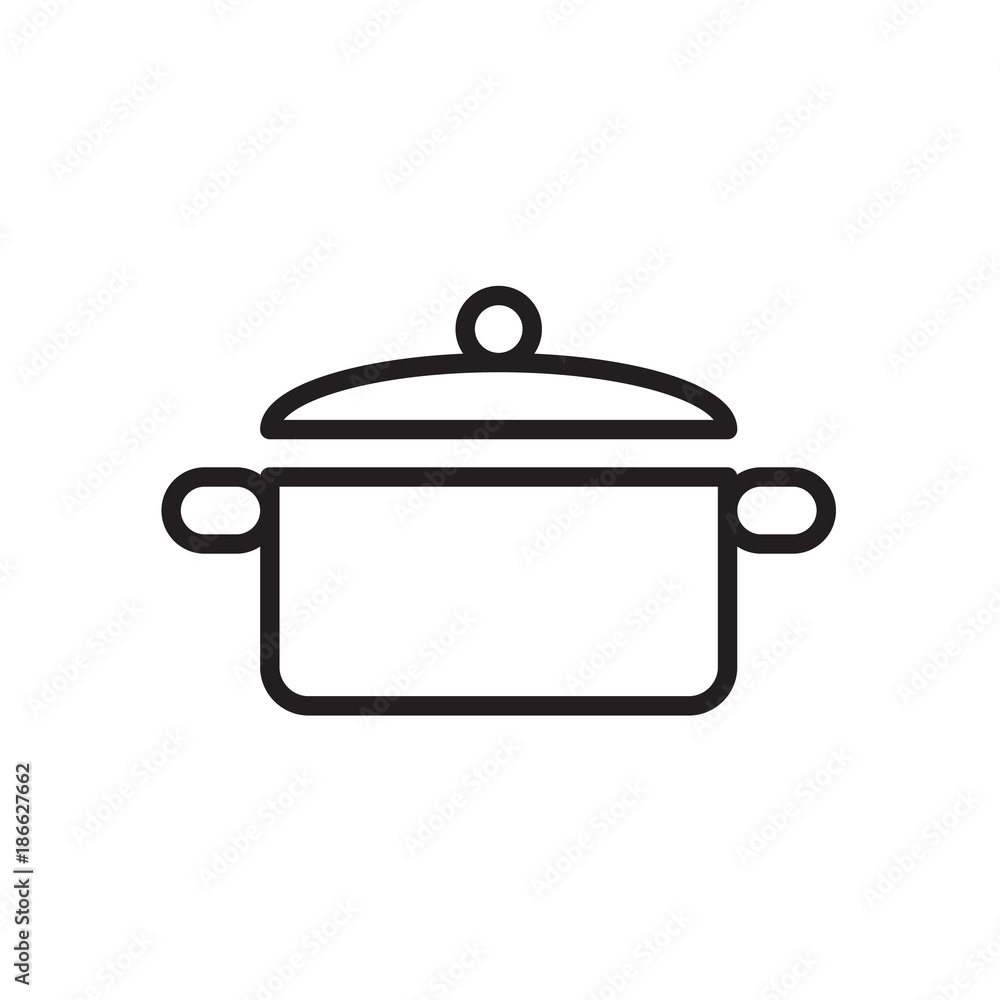 Pot icon Vector illustration, EPS10. Pot icon Vector illustration, EPS10.