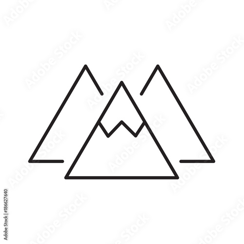 Mountain Icon Vector illustration, EPS10