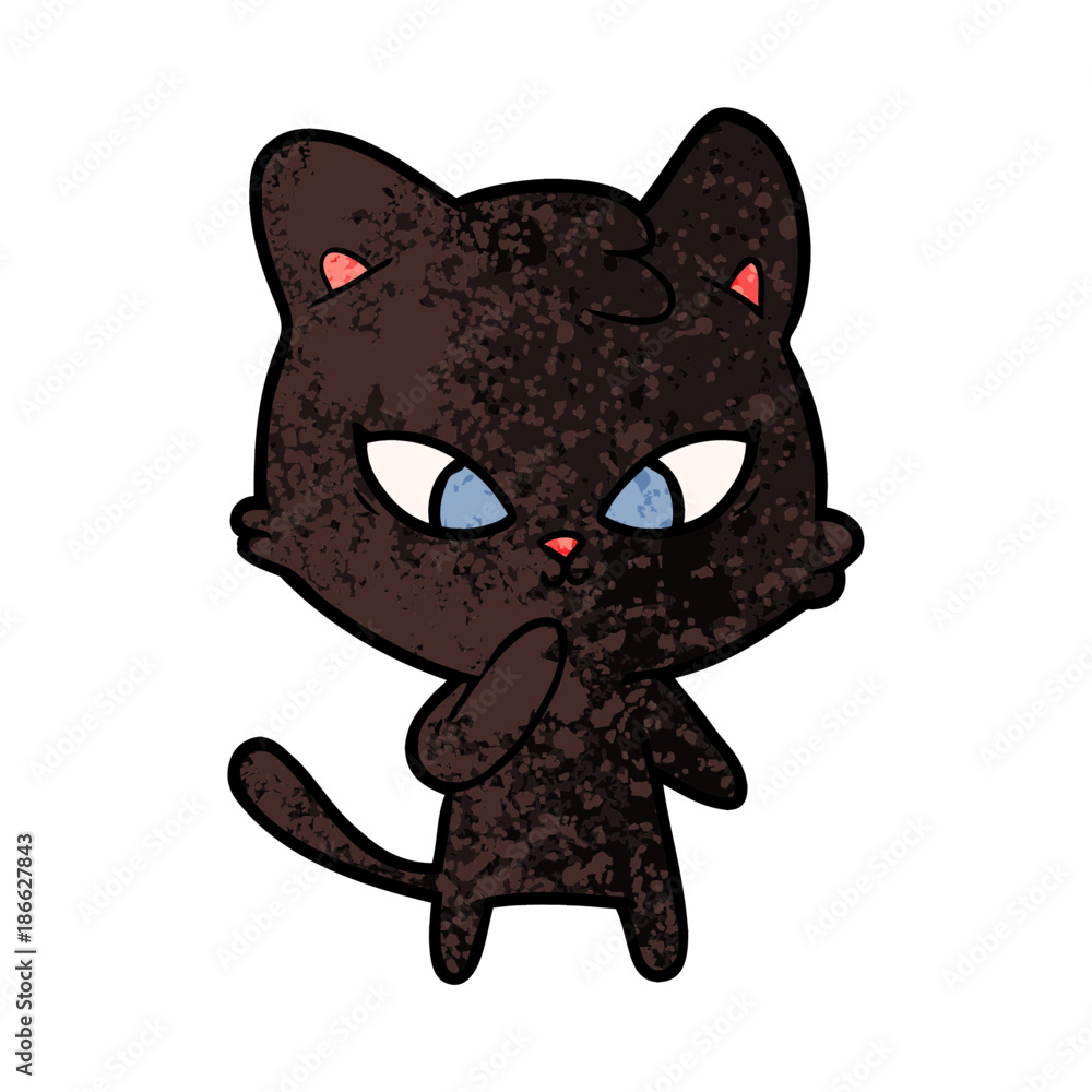 Obraz premium cute cartoon cat