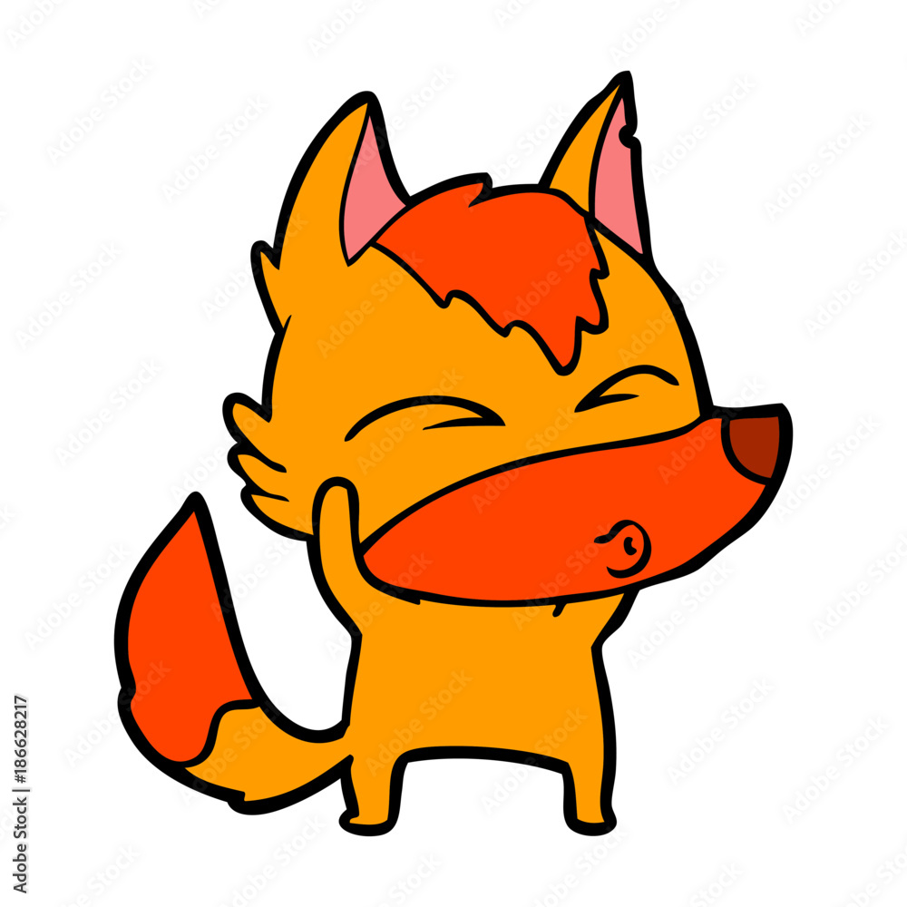 Obraz premium fox cartoon character