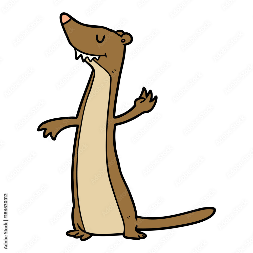 cartoon weasel Stock Vector | Adobe Stock