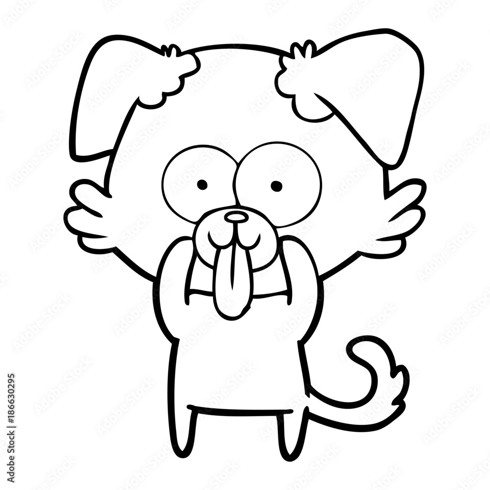 cartoon dog with tongue sticking out cartoon dog with tongue sticking out