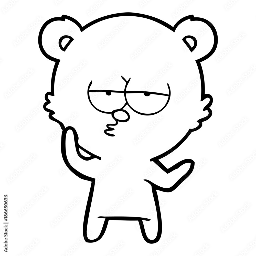 bored bear cartoon bored bear cartoon