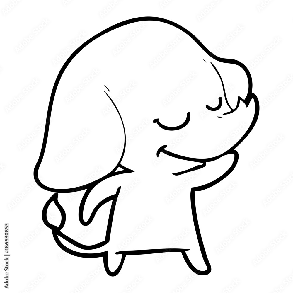 cartoon smiling elephant cartoon smiling elephant
