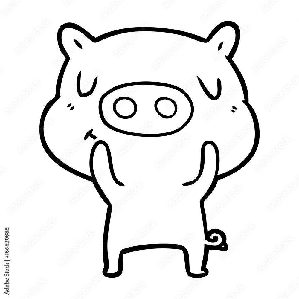 cartoon content pig