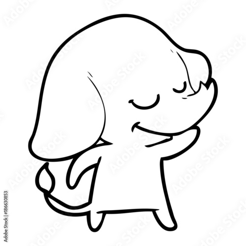 cartoon smiling elephant