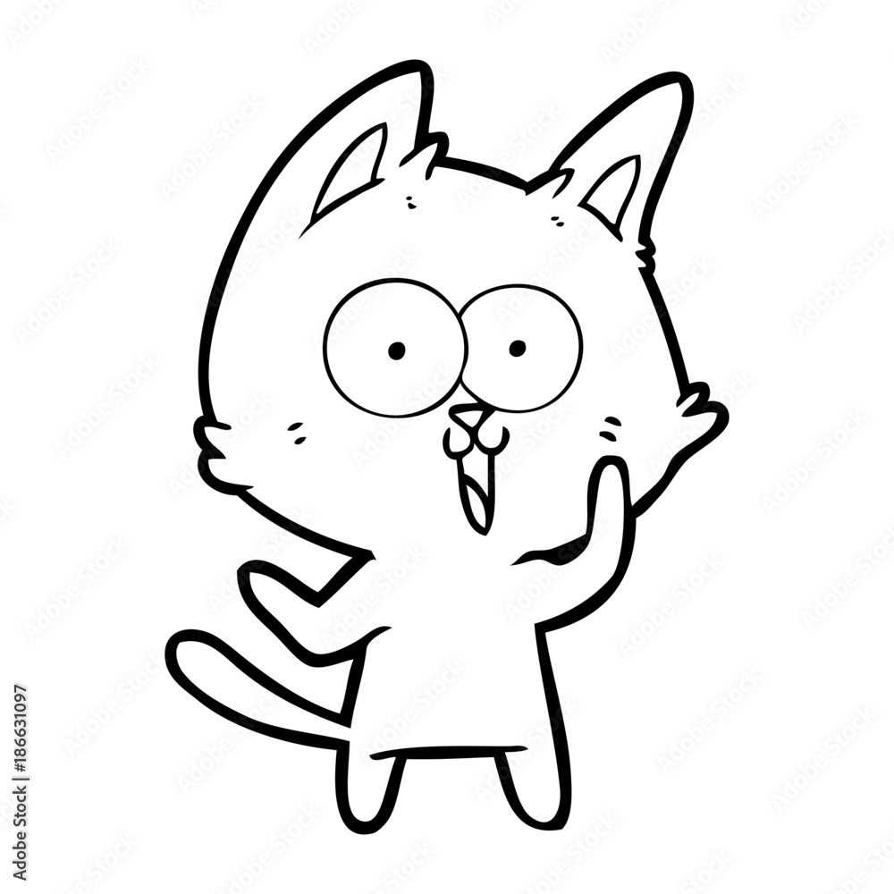 Obraz premium funny cartoon cat