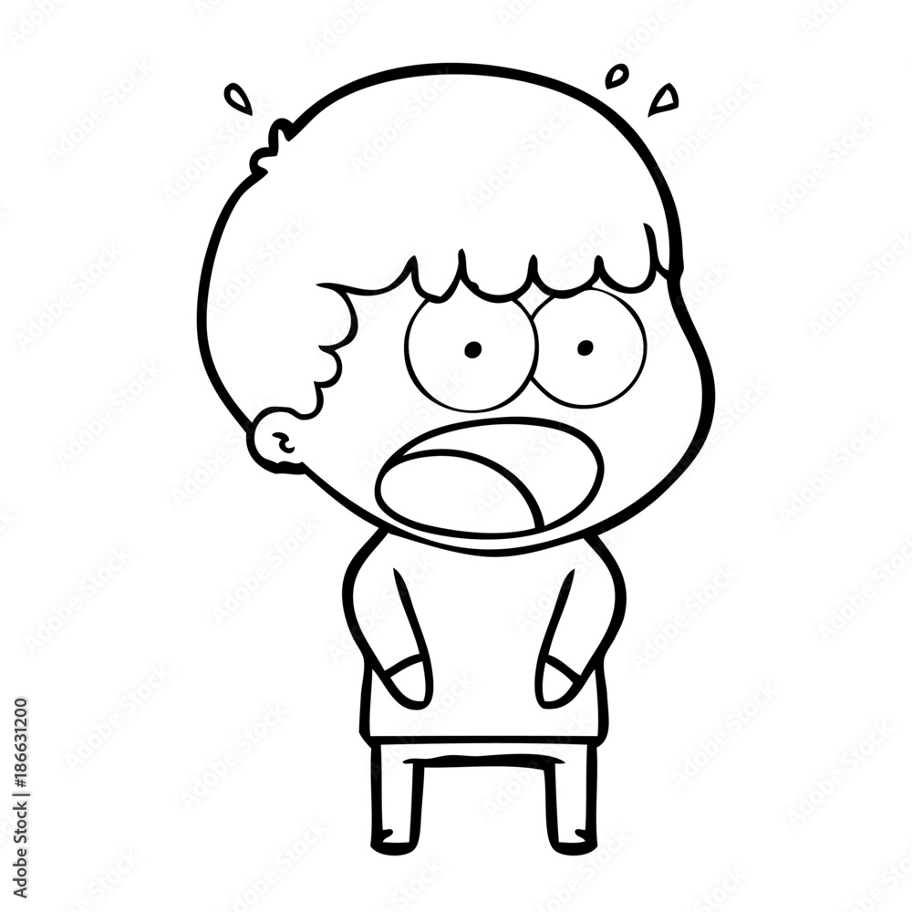 cartoon shocked man cartoon shocked man