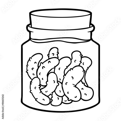 cartoon pickled gherkins