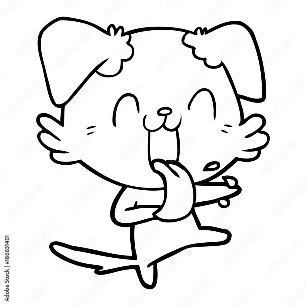 cartoon panting dog cartoon panting dog