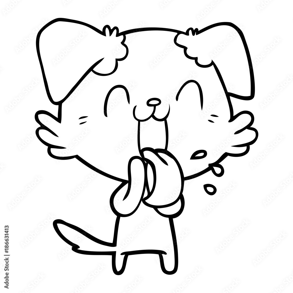cartoon panting dog cartoon panting dog