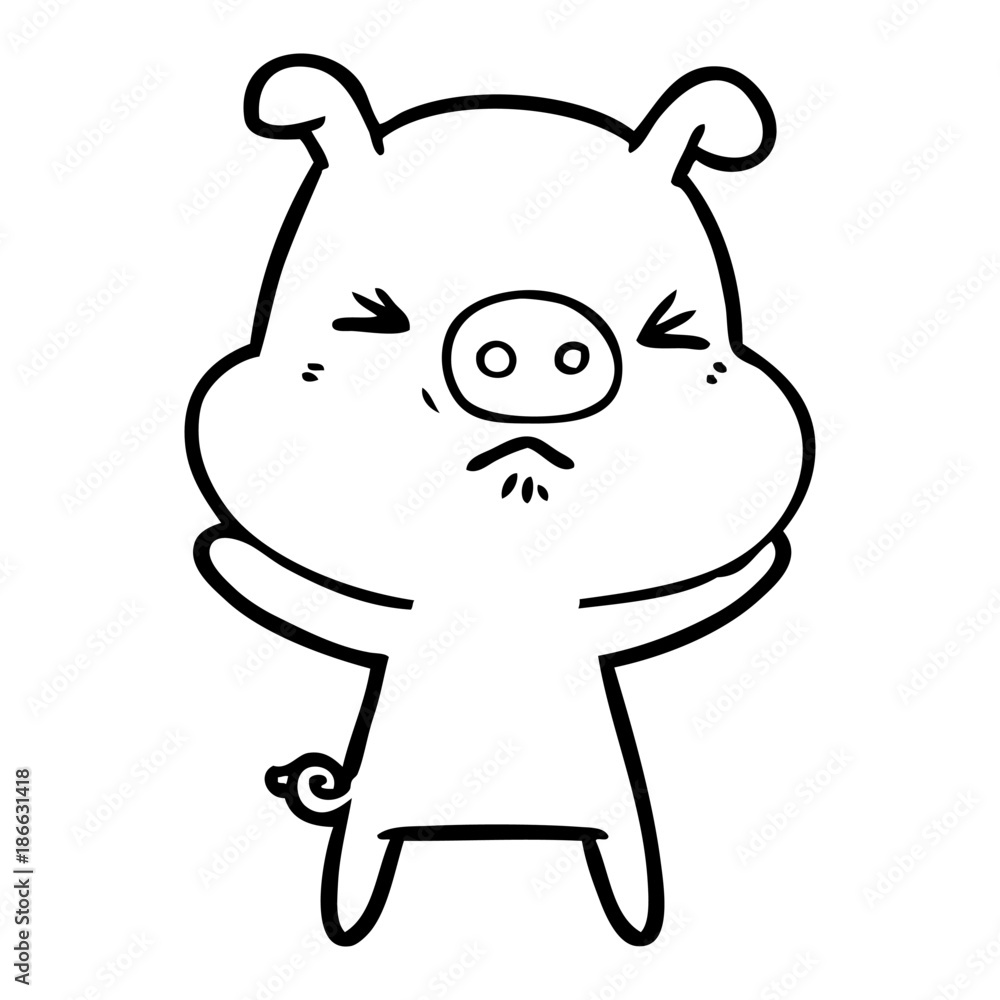 cartoon angry pig cartoon angry pig
