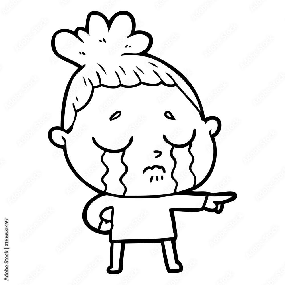 cartoon crying woman cartoon crying woman