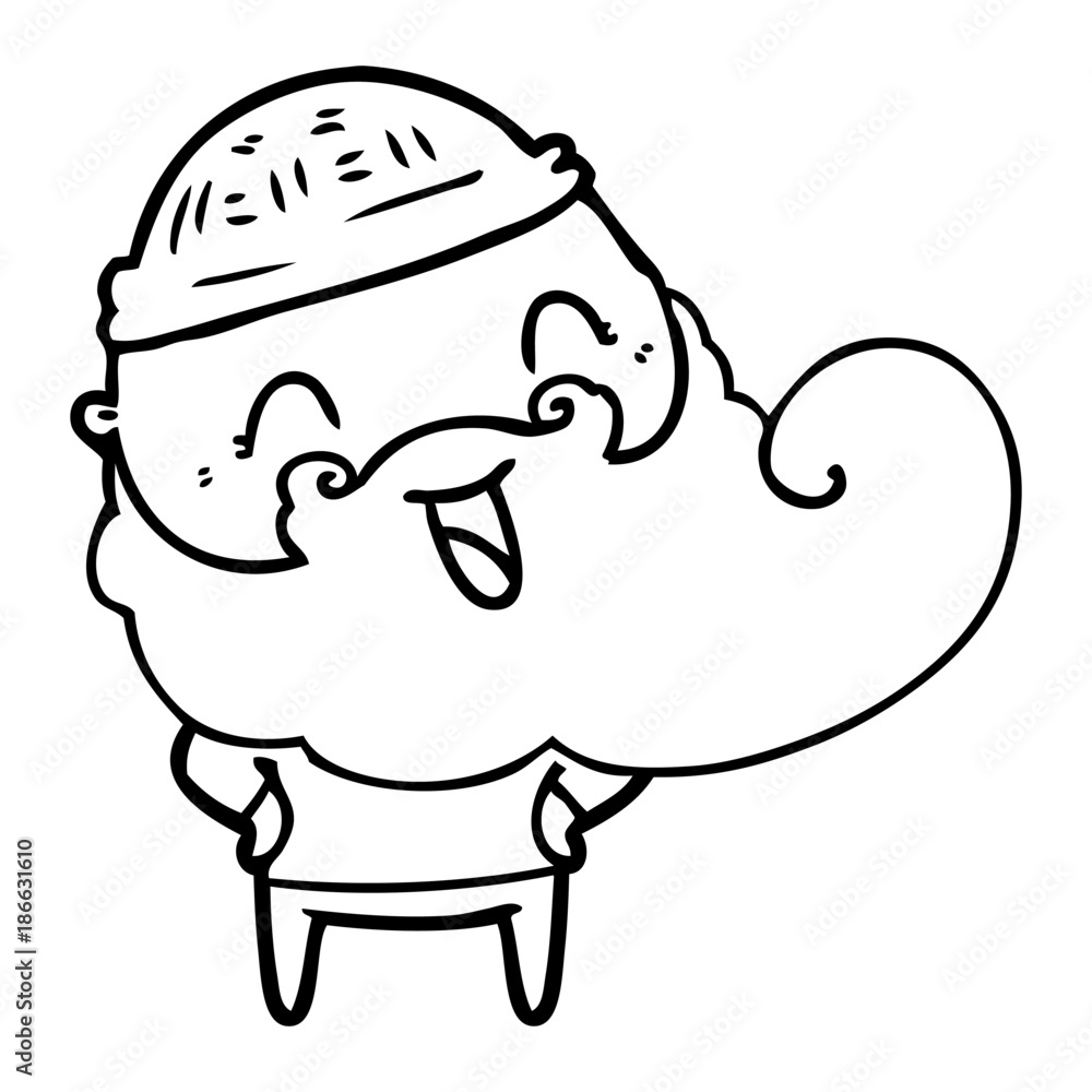 Fototapeta premium happy bearded man