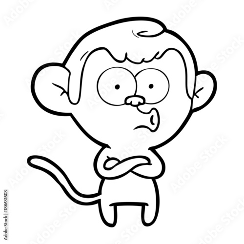cartoon surprised monkey