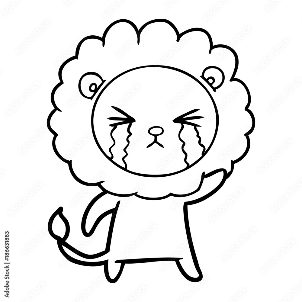 cartoon crying lion cartoon crying lion