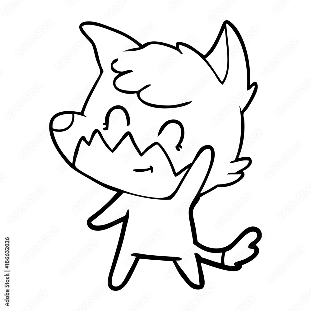 cartoon friendly fox cartoon friendly fox