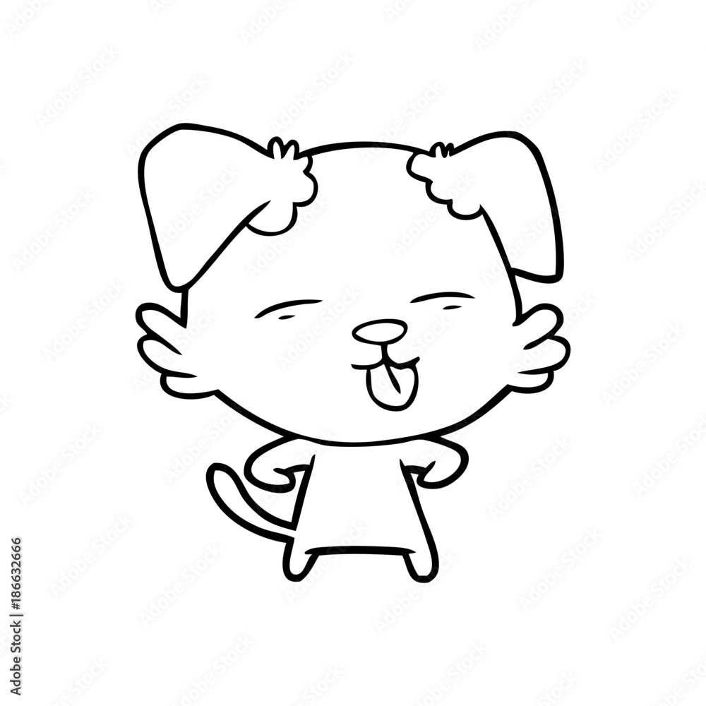 cartoon dog sticking out tongue cartoon dog sticking out tongue