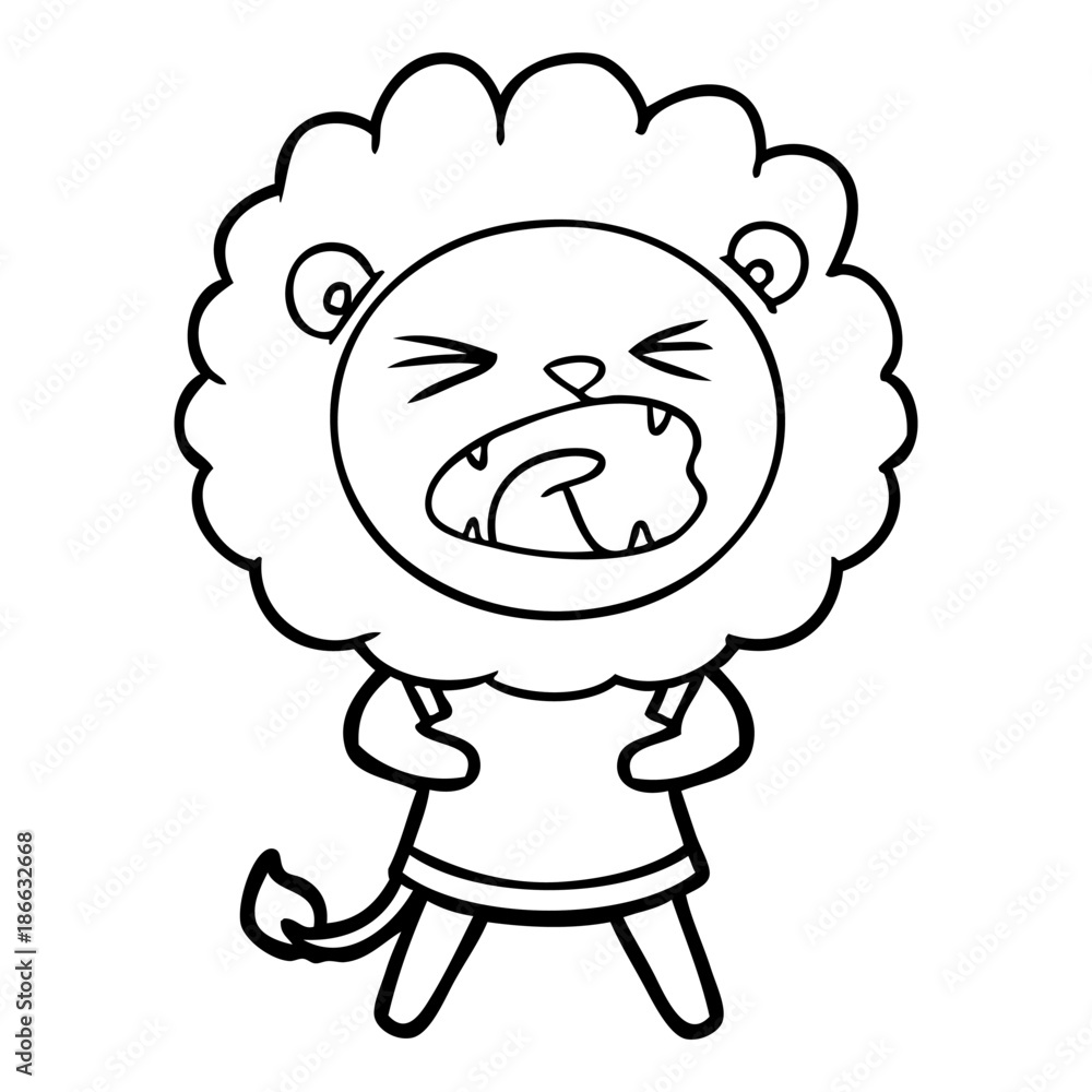 Fototapeta premium cartoon lion